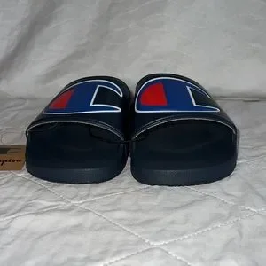 Champion | Shoes | Champion Big Logo Navy Slide Sandals Size  display picture 3